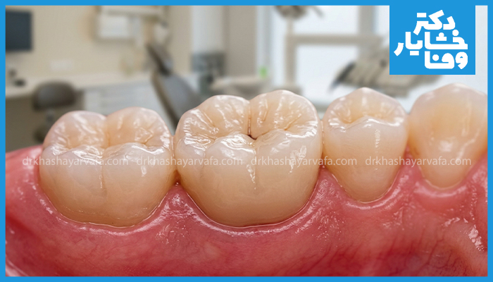 روکش‌های دندان طبیعی و سالم روی لثه در مطب دندانپزشکی دکتر خشایار وفا